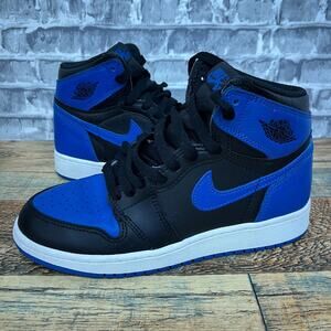 Nike Air Jordan 1 Retro High OG Royal Blue Black 2017 575441-007 Youth Size 5Y